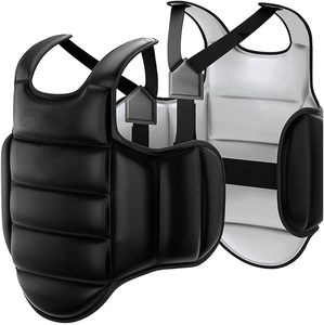 Protecteur de poitrine Taekwondo Kickboxing réversible MMA Muay Thai Garde du ventre supérieur Poinçonnage lourd Arts martiaux Sparring Boxe - Product Image 1