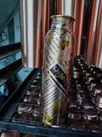 Bouteille de voyage Dr. Copper 1000ml écologique, compatible eau bouillante, avec paille intégrée pour consommation directe, pour adultes, bienfaits pour la santé, Aaliyan Impex
