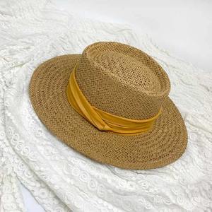 Chapeau d'été chaud pour enfants avec logo personnalisé chapeau de paille naturel à large bord de haute qualité produit chaud à un prix bon marché - Product Image 3