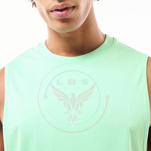T-shirts sans manches pour hommes, respirants, écologiques, à séchage rapide, en polyester/coton, en stock, prix bas, best-sellers - Product Image 5