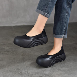 Mocasines de cuero para hombre, zapatos individuales cómodos e informales para negocios, zapatos de oficina para uso diario, elegantes zapatos planos con punta en punta para mujer - Product Image 2