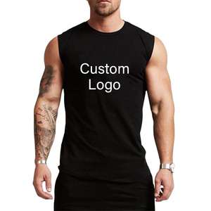 Ropa de gimnasio de algodón para hombre, camiseta sin mangas para entrenamiento, culturismo, ropa deportiva, chalecos, camiseta sin mangas - Product Image 1