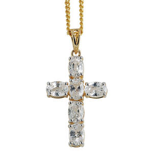 Luxury Vintage 925 Sterling <b>Silver</b> <b>Cross</b> Pendant Designer Gold Plated with Zircon Gemstone Religious Christian Jewelry Gift - Product Image 5