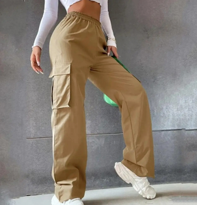 2025 <b>Summer</b> Collection Woman Cargo Jogger New 100% Cotton Stylish <b>Trousers</b> Custom Multi-Pocket Casual Cargo Pants <b>Women</b> - Product Image 3