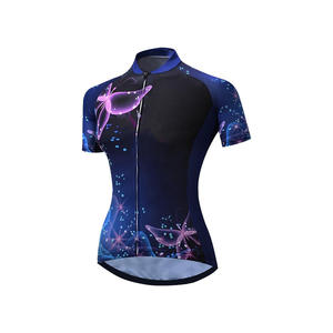 Maillot de cyclisme pour femmes Full Zipper Breathable Quick Dry Custom Breathable Blank Cycling Jersey - Product Image 5
