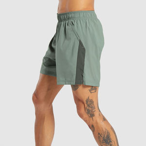 Short d'entraînement de gymnastique personnalisé pour hommes avec logo personnalisé Short athlétique de forme physique et sportive à motif solide Fabrication OEM - Product Image 3