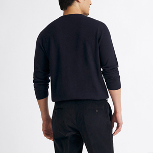 Pull en tricot d'hiver pour homme personnalisé OEM avec logo brodé sur le devant, matière polyester/coton à séchage rapide - Product Image 3