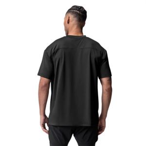 Camiseta de entrenamiento de gran tamaño de Color sólido Camiseta de gimnasio de rendimiento Camiseta de entrenamiento atlético de ajuste cuadrado antimicrobiano que absorbe el sudor - Product Image 3