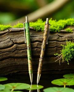 Lápiz de madera hecho a mano Coffee Burl Regalo de lujo Premium para profesionales de oficina y artistas - Product Image 3