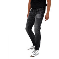 Wholesale Flyingkick Enterprises FK-4002 High Quality Custom Men's Denim Jeans 2025 Mid-Waist High Street Style Skinny Straight