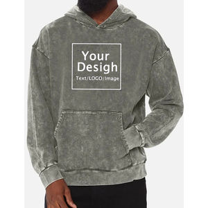 Unisex Heavyweight Cotton Hoodies Fleece <b>Vintage</b> Washed <b>Sweatshirt</b> Women Men Hoodie - Product Image 5