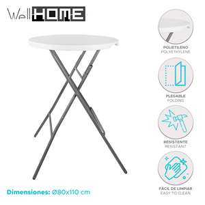 WELL HOME Tavolo da Bar in Polietilene 80x110cm, Arredo da Esterno Elegante e Resistente - Product Image 2