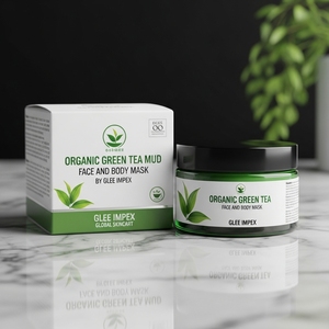 Mascarilla facial y corporal de barro de té verde orgánico Glee Impex |   Control de Grasa, Desintoxicación, Limpieza Profunda e Hidratación 30g - Product Image 2