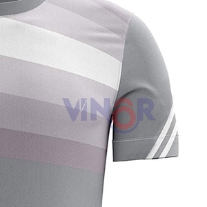 ชุดกีฬาฟุตบอลสำหรับฝึกนักฟุตบอลเสื้อฟุตบอลสีเทาสีเงินเสื้อฟุตบอลสำหรับผู้ใหญ่ - Product Image 4