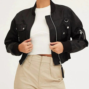 <b>Lightweight</b> Casual <b>Bomber</b> <b>Jacket</b> <b>Women</b> Custom Street Fashion Outerwear Cheap Price Wholesale Rate Custom Fashion OEM 2026 - Product Image 3
