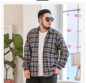 Chemise en flanelle 100% coton pour hommes, chemise d'hiver décontractée, tissée à carreaux, respirante, séchage rapide, style formel, 210g, teint en fil solide - Product Image 5