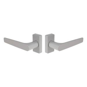 Aluminum <b>Door</b> <b>Handle</b> Master Karma with Short Escutcheon, 8x8mm <b>spindle</b>, Silver (RAL 9006) - Product Image 4