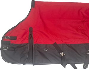 Manta para Caballo TGW RIDING de 1200 Denier, Impermeable y Transpirable, con Cuello Estándar, 74 Pulgadas, Roja - Product Image 6