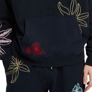 Sudadera con capucha bordada de diseño personalizado de peso pesado Unisex, sudadera informal a la moda para hombre, sudaderas con patrón de impresión personalizada de tela de 500 gramos - Product Image 5