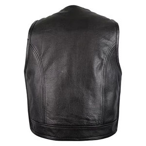 Chaleco de Cuero PU Casual para Hombre, Más Vendido, de Alta Calidad, Hecho a Medida, Tejido Transpirable, Ajuste Perfecto, Chaleco de Cuero al por Mayor - Product Image 4