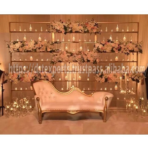 Paredes de velas de Escenario nocturno de recepción de boda en inglés, tamaño personalizado, Metal resistente duradero, mejor precio, Marcos traseros de velas de fábrica, Reino Unido - Product Image 1