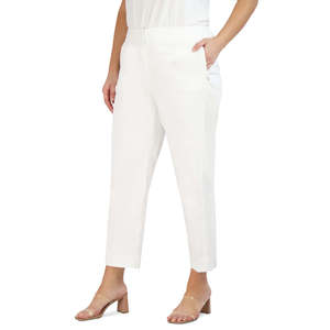 Pantaloni a gamba dritta da donna Jones New York marroni, slim fit, in raso, con tasche con zip, vita alta, antipiega, taglia 18W, per l'ufficio - Product Image 1