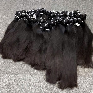 Extensiones de Cabello Vietnamita 100% Virgen Remy, Negro Natural, Liso y Sedoso, con Doble Trama a Máquina, Cabello Crudo con Cutícula 100% Alineada - Product Image 1