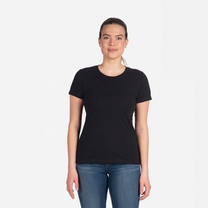 Next Level Apparel 3900, Camiseta de algodón para mujer, Camiseta 100% de algodón hilado con anillo peinado, camiseta negra orgánica transpirable para mujer - Product Image 1