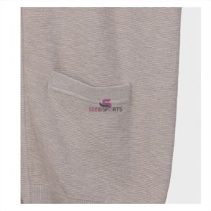 Vente en gros de cardigan en tricot pour homme avec logo personnalisé, 100% coton, kaki, broderie, cardigan en tricot à col en V pour homme - Product Image 3