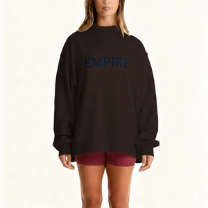Sweat-shirt personnalisé en molleton French Terry à col montant avec lettrage brodé - Product Image 4
