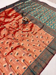 Latest Designer Pure Silk Copper Zari Work Border Saree by Fab Zone - Product Image 5