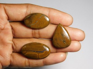 3pcs Boulder Opal Cabochons Natural Precious Gemstone Lot for Jewelry Making 68Cts - Product Image 4