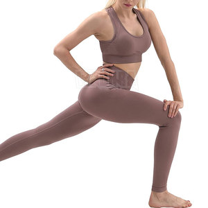 Solid Color Custom Design Women Yoga Set OEM Service Fashionable Women Yoga Set Made In Pakistan - Product Image 5