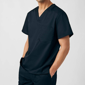 Scrubs médicaux pour hommes médecin salle d'opération gommage chirurgical Super doux pédiatrie confortable col en V cordon Cargo gommage ensembles - Product Image 1