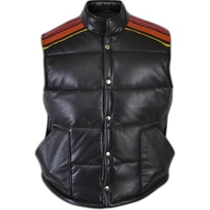 Gilet matelassé sans manches pour homme en toile avec logo personnalisé, respirant, séchage rapide, col montant, vêtement d'extérieur décontracté, coupe régulière pour l'hiver - Product Image 1