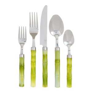 Elegant Stainless Steel <b>Flatware</b> Set with Resin Handle Perfect for Restaurant Dining and Wedding Celebrations Use - Product Image 1