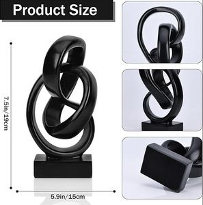 Esculturas de mesa de Metal personalizadas de latón AK en artículo de alta calidad con acabado negro para decoración de sala de estar - Product Image 5