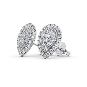 2024 élégant nouveau créateur de bijoux en gros grappe coupe ronde laboratoire cultivé diamant boucles d'oreilles mariage mariée boucle d'oreille pour les femmes - Product Image 4