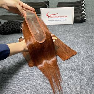 Vietnamita 1B doble dibujado completo naranja hueso recto sedoso espejo alineado tejido crudo HD máquina de encaje doble extensiones de cabello humano - Product Image 5