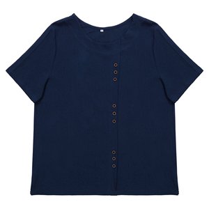 Femmes grande taille décontracté tuniques femmes coton lin pull T-shirt à manches courtes tunique hauts décontracté ample Blouse - Product Image 5