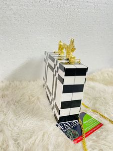 สายโซ่โลหะสีทองแนววินเทจมีซิปกระเป๋าคลัทช์ลายประจำชาติดีไซน์หินอ่อนสำหรับสาวฤดูใบไม้ผลิ falak - Product Image 6