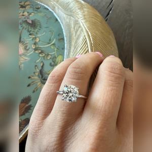 Bague en diamant de laboratoire rond de 2,00 CT VVS1 VVS2 de qualité supérieure, halo caché, or 18 carats, prix d'usine - Product Image 4