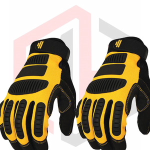 Guantes de algodón de trabajo de cuero XL personalizados profesionales Guantes impermeables de cuero TPR Back High Working Mechanic Oil and Gas - Product Image 5