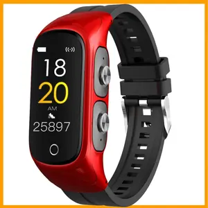 Montres intelligentes Android 2 en 1 <span class=keywords><strong>N8</strong></span> avec écouteurs sans fil, moniteur de fréquence cardiaque, GPS, fitness, écouteurs TWS intégrés pour hommes et enfants - Product Image 2