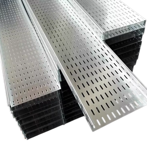 Plateau de câblage industriel en acier galvanisé perforé de 300 mm, finition anti-corrosion, 55 pièces, pour pose de câbles de construction, directement de l'usine - Product Image 1