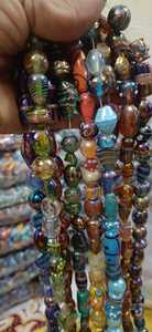 Cuentas de cristal Millefiori Lampwork, venta al por mayor, cuentas de Chevron de vidrio, hebras de joyería, cuentas para heridas de horno - Product Image 2