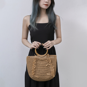 Bolsos de paja para mujer, bolsas de playa, de diseñador, venta al por mayor, de Vietnam - Product Image 2