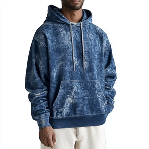 OEM ODM Streetwear lourd surdimensionné coupe ample Boxy épaule tombante décontracté mode extérieur haut cordon essentiel sweat à capuche - Product Image 4