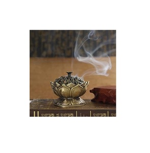 Incense burning brass bowl with handcrafted elegance and <b>strong</b> shape ideal for energy cleansing or ceremonial activities - Product Image 6
