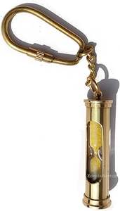 Reloj de arena vintage de latón, llavero hecho a mano, regalos náuticos de Navidad - Product Image 2